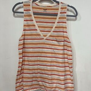 Madewell Multicolor Striped V-Neck Tank Top